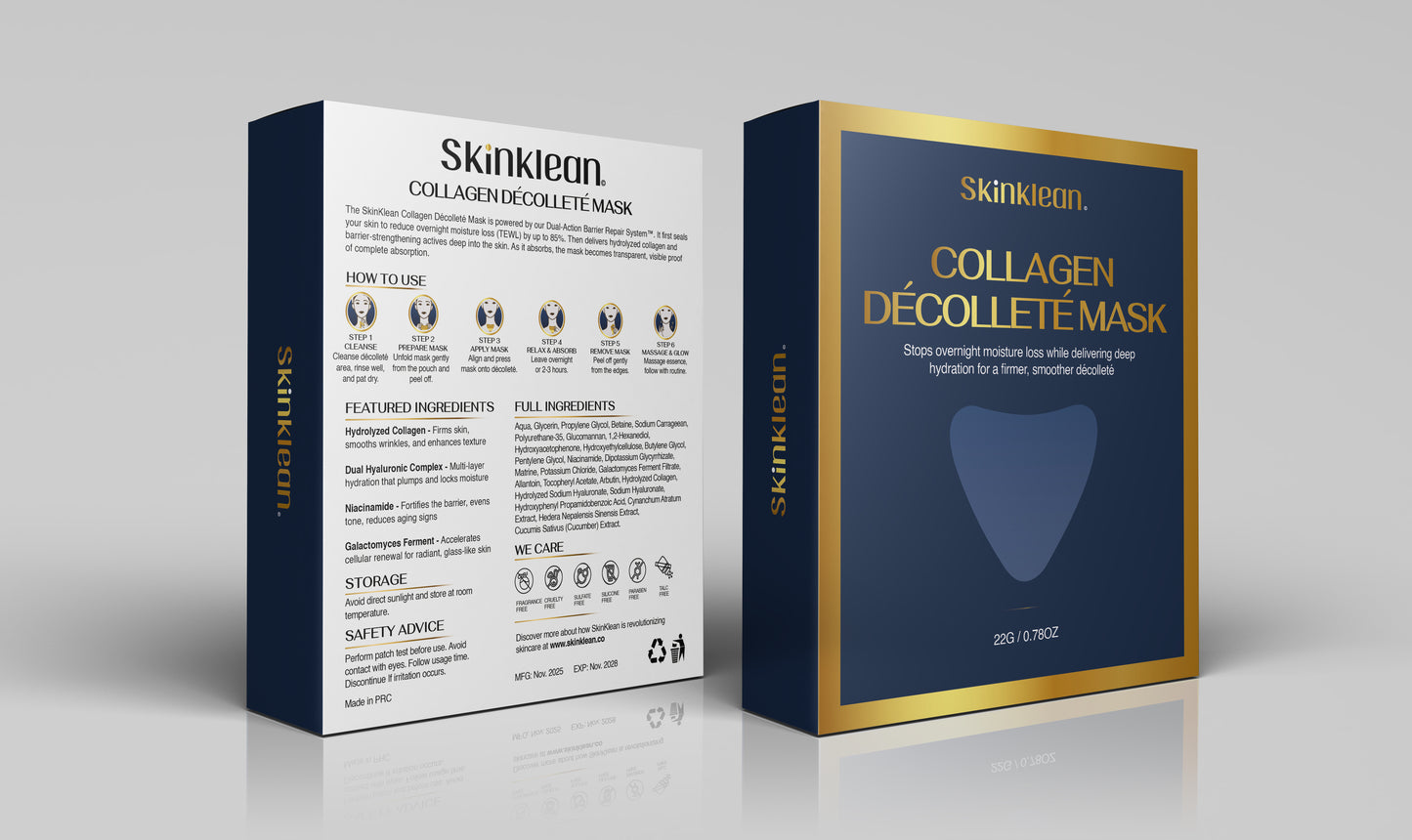 SkinKlean© Baby Collagen Décolleté Mask