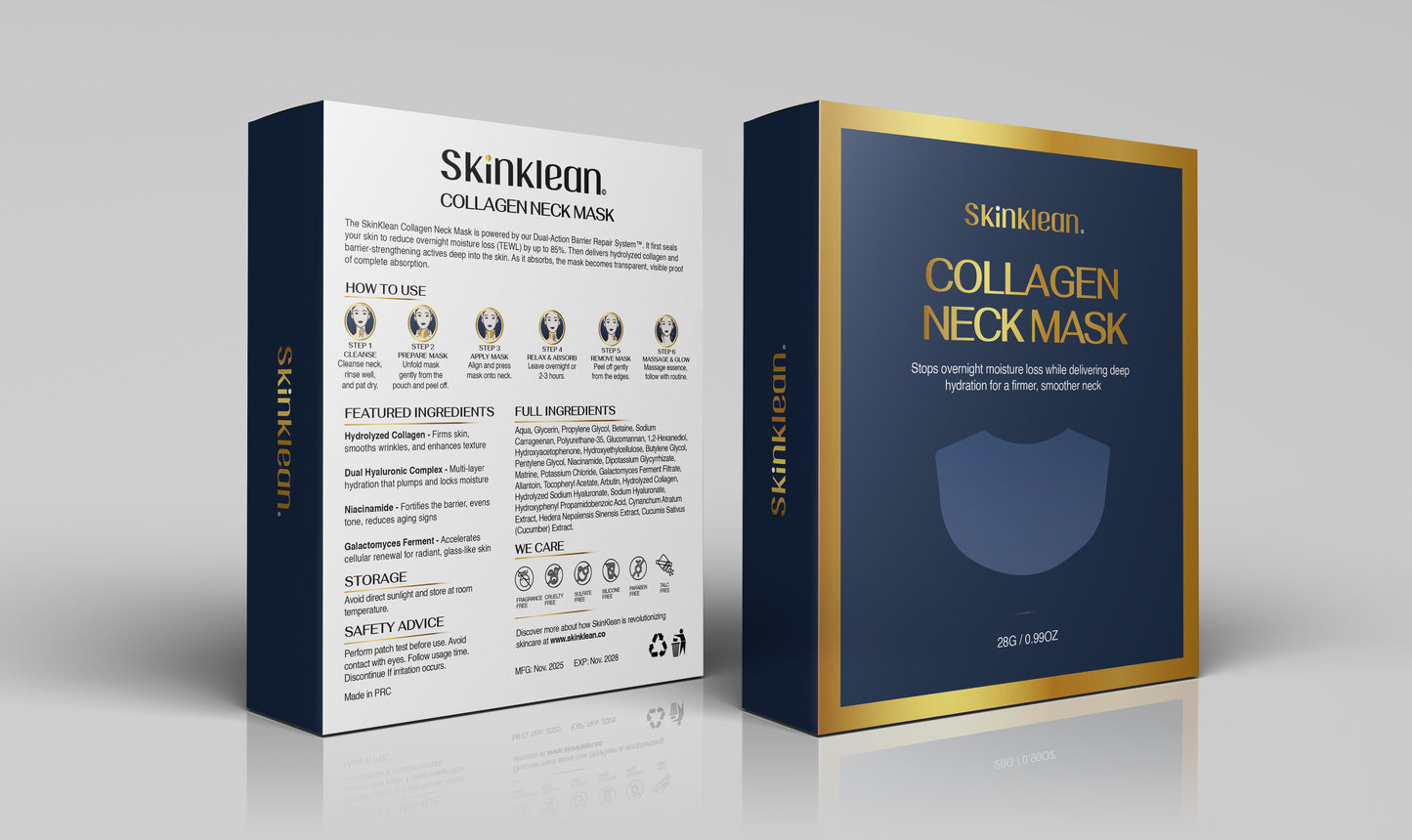 SkinKlean© Baby Collagen Neck Mask