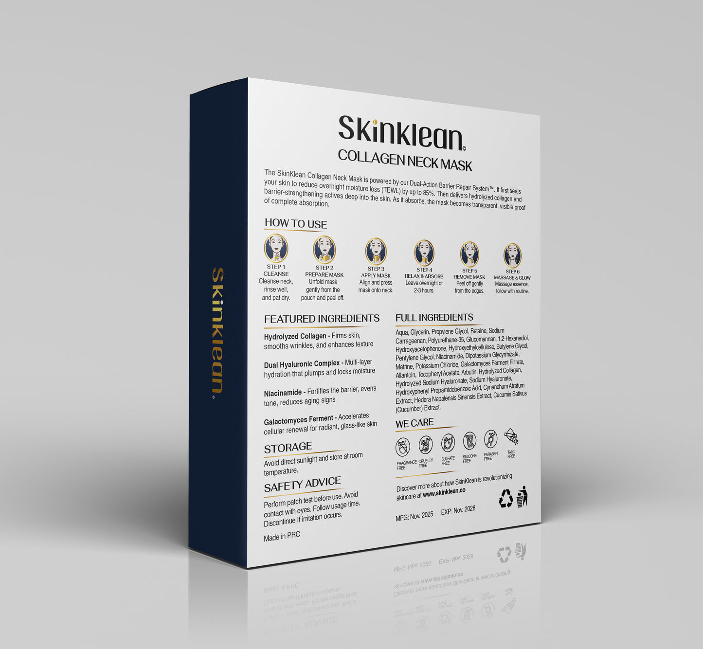 SkinKlean© Baby Collagen Neck Mask