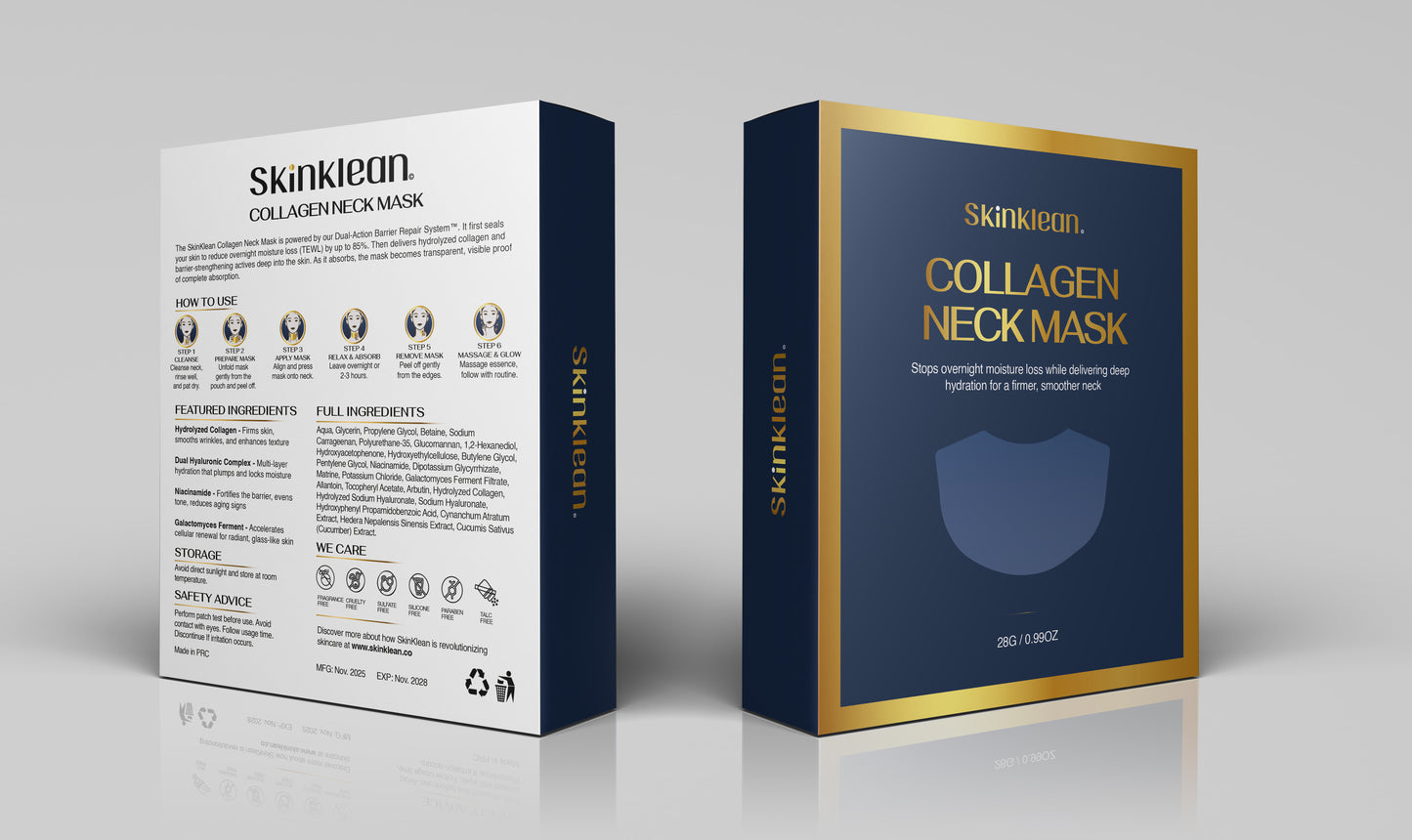 SkinKlean© Baby Collagen Neck Mask